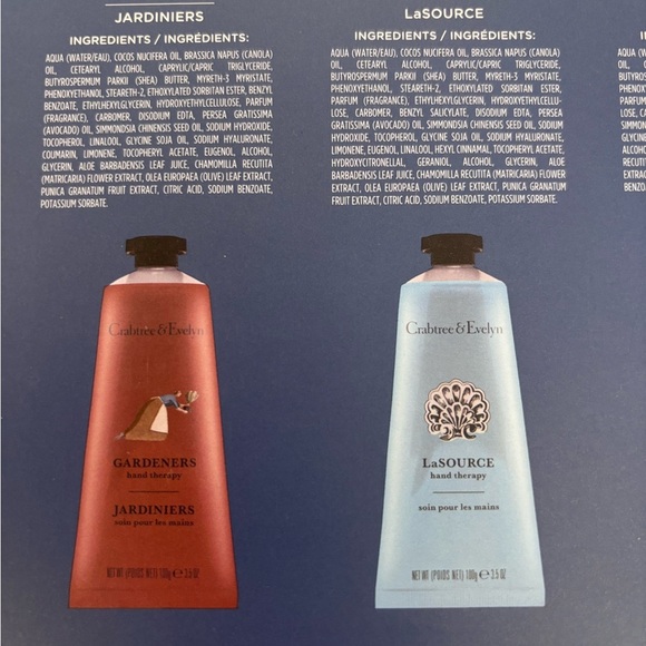 Crabtree & Evelyn Hand Therapy Collection - Blue and Gold Box - Picture 2 of 7